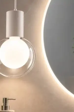 Ultime Pezzi Vivida essence lampada a sopensione per bagno sfera vetro led 3000k