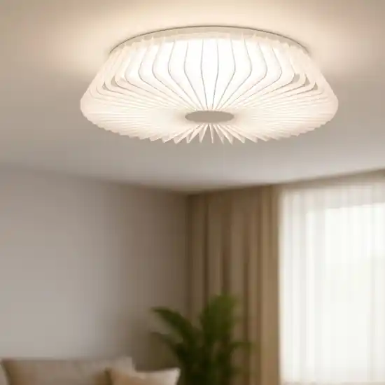 Spedizione Espresso Plafoniera smart moderna bianca per camera da letto con telecomando app 56w 4000k