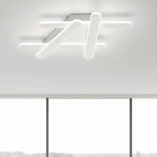 Plafoniera moderna led 3000k dimmerabile bianca design Super Prezzo