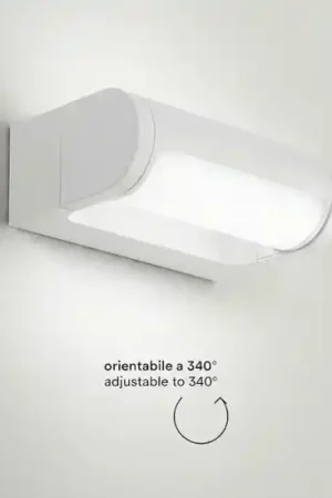 Reso Gratuito Applique da esterno moderna bianco orientabile led 12w 3000k orienta perenz