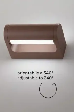 Applique da esterno corten moderna orientabile perenz orienta 12w 3000k Reso Gratuito