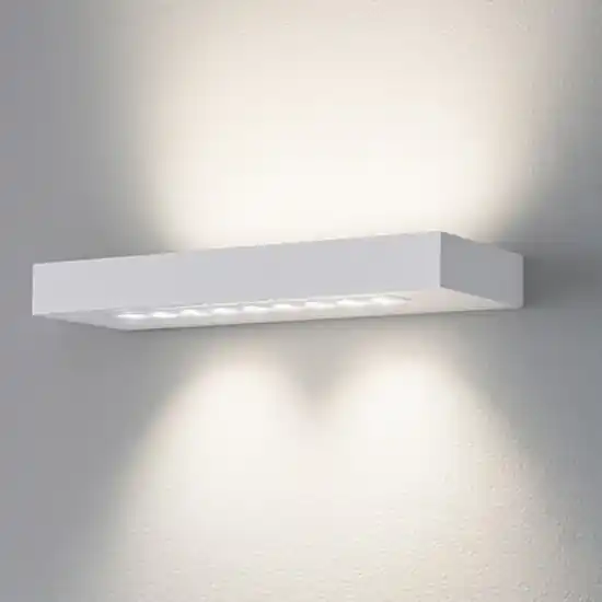 Occasione Applique mensola bianca led biemissione 16w 3000k moderna bed perenz