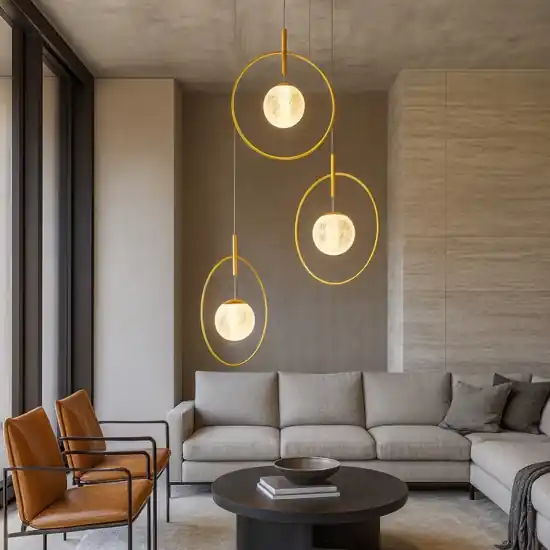 Prezzo Di Fabbrica Lampadario contemporaneo led 3000k 3 sospensione oro vetri decorati