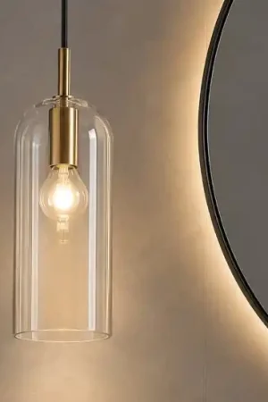 Lampadario a sospensione coro perenz vetro trasparente per bagno Saldi
