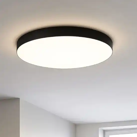 Professionale Plafoniera moderna boiler ondaluce led cct 3000k 4000k 60cm nero