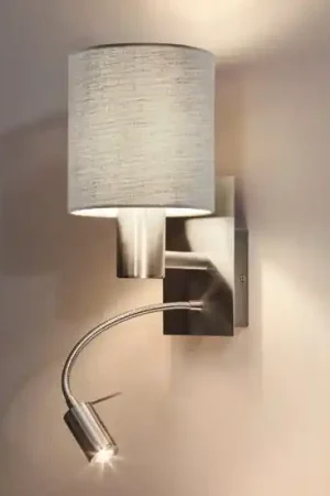 Quantità Limitata Applique per comodini camera da letto paralume tortora luce orientabile da lettura eglo pasteri
