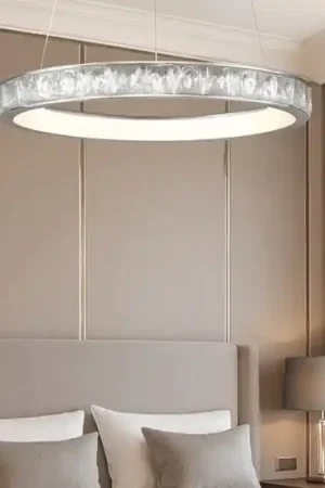 Lampadario anello per camera moderna effetto cristallo led 3000k Prezzo Basso