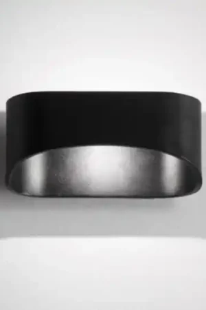 Sconto Isyluce applique nera design moderno led 10w 4000k