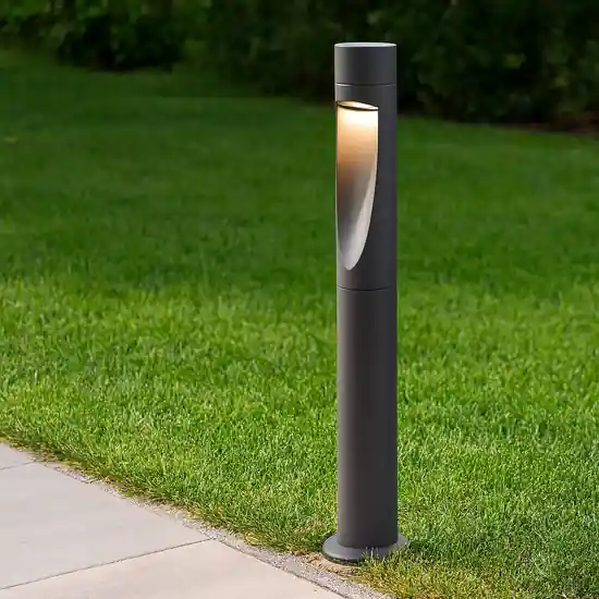 Lampione da giardino grafite cilindro moderno 90cm led 15w 3000k ip66 Compra Adesso