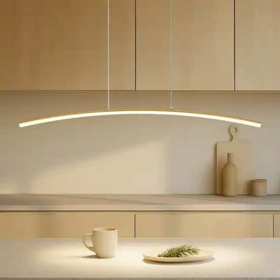Novità Maytoni curve lampadario minimal per cucina led cct 2600k a 3500k