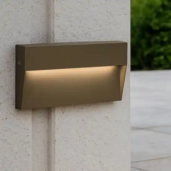 Ultimissimo Modello Segnapasso led da esterno corten led 6w 3000k rettangolare ip65