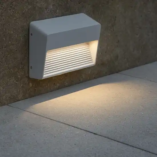 Segnapasso da esterno rettangolare grigio da parete led 13w 3000k Ultime Pezzi