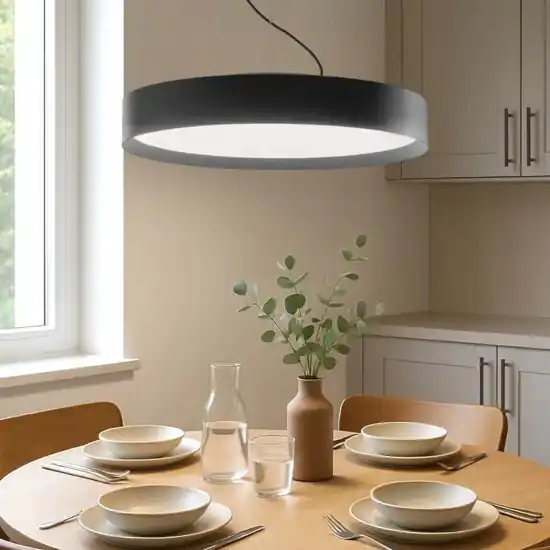 Gea luce ava lampadario cucina led 70w cct da 3000k a 4000k nero Promo Stagionale