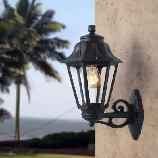 Scelto Dai Clienti Top light applique da esterno asti lanterna nera anti ruggine