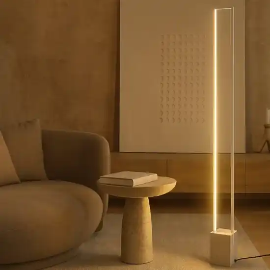 Offerta Del Giorno Lampada da terra moderna led 3000k rettangolare bianca