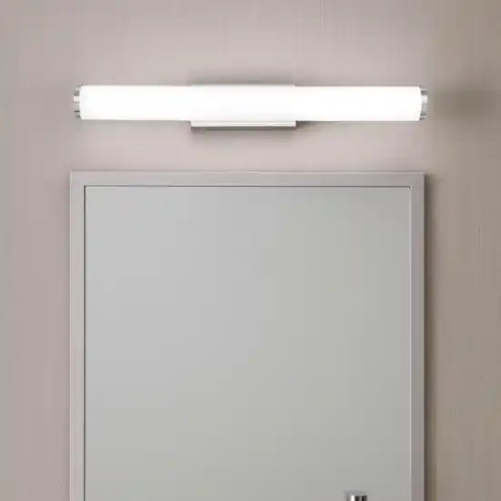 Applique cromo per specchio bagno 60cm led 6w 3000k Reso Gratuito