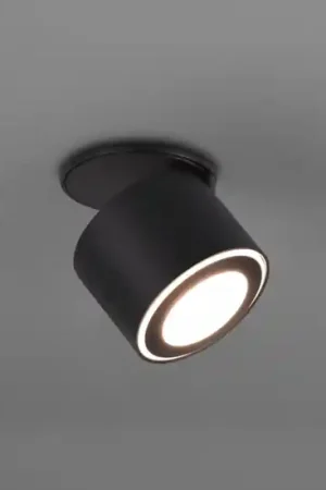 Faretto da incasso soffitto led 6w cilindro orientabile nero 3000k Prezzo Basso