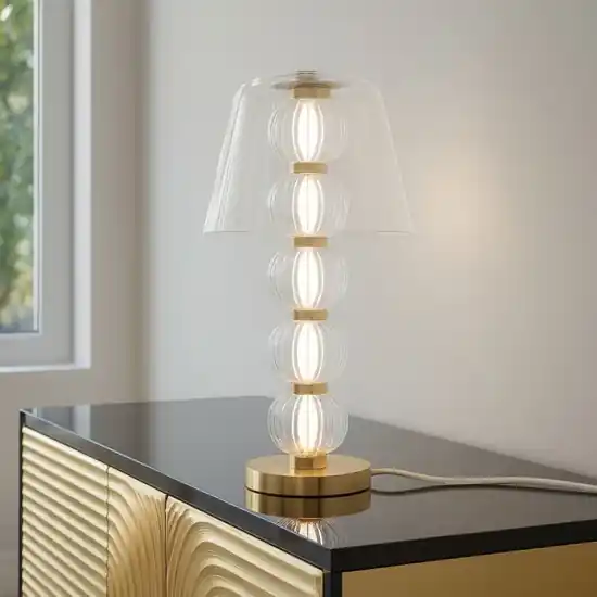 Maytoni lampada da tavolo moderna amulet bianca oro led 10w 3000k Miglior Prezzo