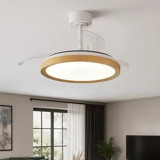 Ventilatore plafoniera marrone fino a 20mq con luce con telecomando 50w 4000k Popolare