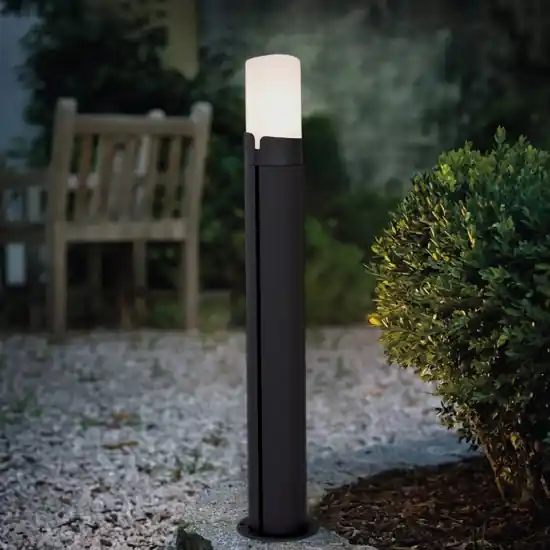 Lampione tubolare nero per giardini moderni h60 cm Ultima Occasione
