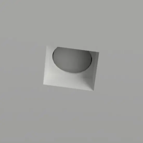 Sconto Faretto di gesso quadrato da incasso a soffitto gx53