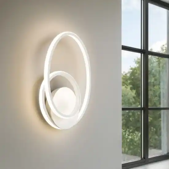Applique da parete moderna diva gea luce bianco led 20w 3000k Soddisfatti O Rimborsati