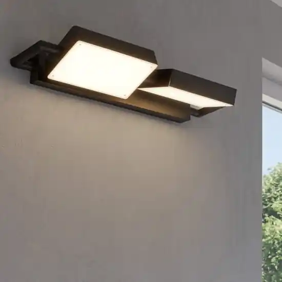 Pagamento Sicuro Applique toplight 2 luci orientabili nera led 38w cct 3000k 4000k