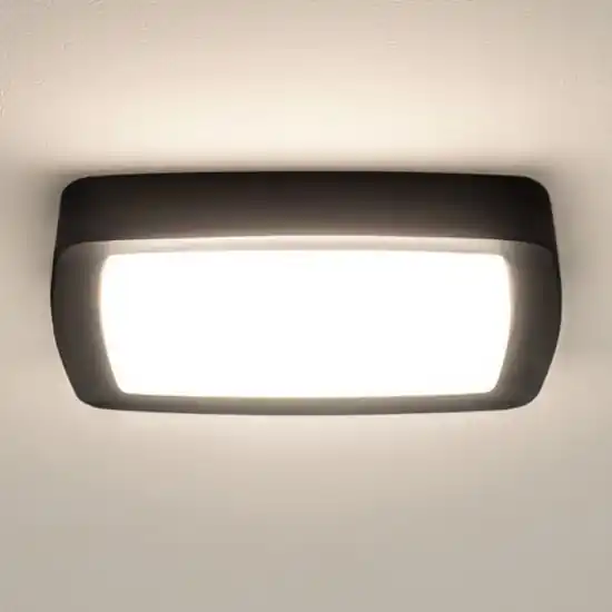 Linea light reiki plafoniera quadrata nera led 3000k ip40 Occasione