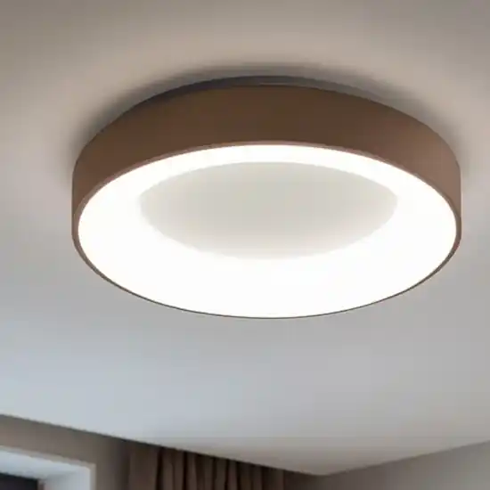 Plafoniera moderna rotonda sabbia led 40w cct 3000k 4000k dimmerabile vivida inner-r Compra Adesso