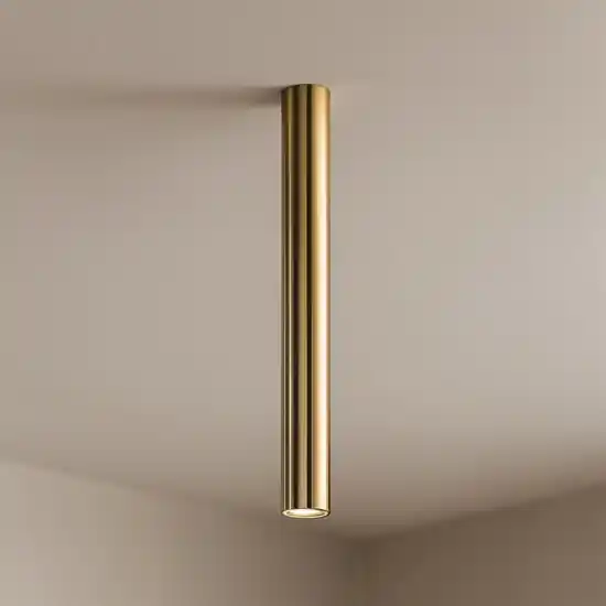 Birba linea light faretto da soffitto cilindrico oro h60 cm Ultime Pezzi