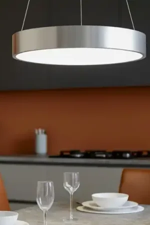 A Buon Prezzo Lampadario cerchio 38cm grigio tondo led 30w 3000k