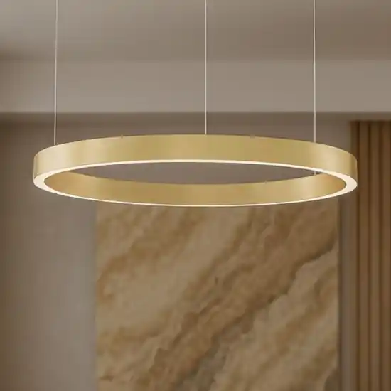Lampadario cerchio oro 60cm led biemissione 60w 3000k dimmerabile Subito Disponibile