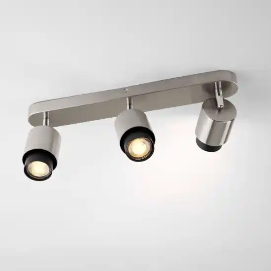 Plafoniera da cucina con faretti orientabili grigio nickel Nuovo Arrivo