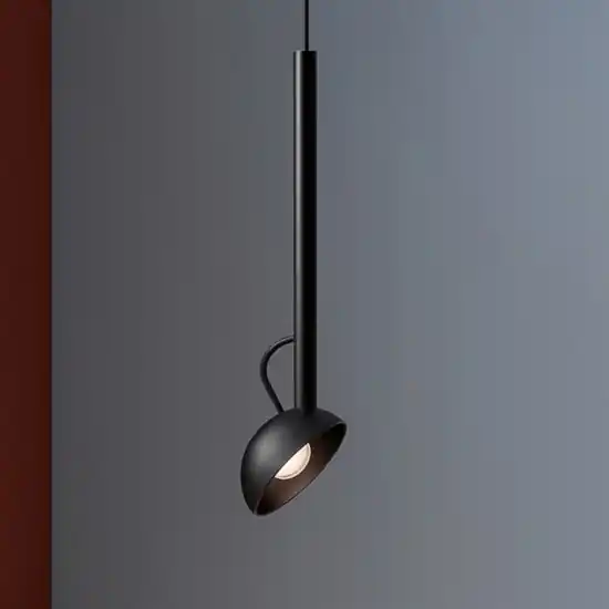 Lampada a sospensione nera parabola magnetica orientabile 4w 3000k Promo Stagionale