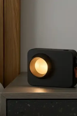 Quantità Limitata Abat-jour macchina fotografica portatile nera moderna 3w 3000k