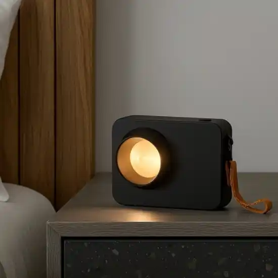 Quantità Limitata Abat-jour macchina fotografica portatile nera moderna 3w 3000k