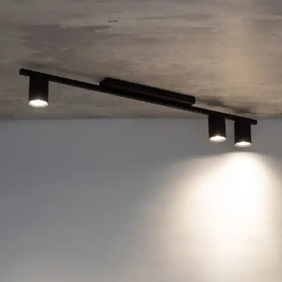 Plafoniera da soffitto nera con 3 faretti Novità