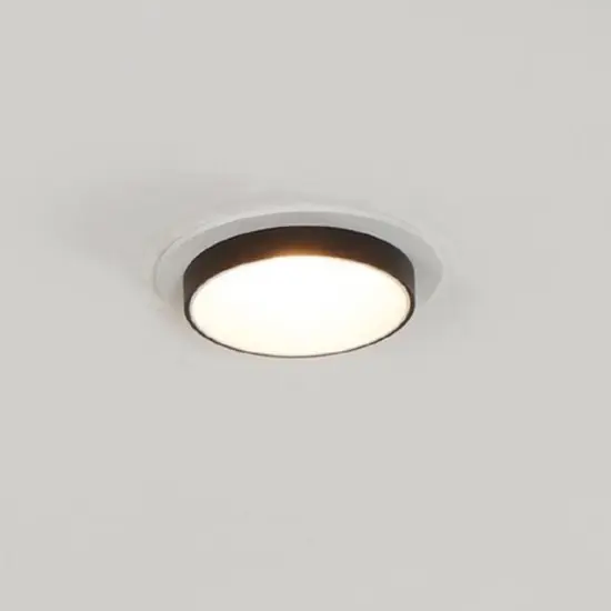 Consegna Rapida Carosso eglo faretto rotondo bianco bordo nero da incasso a soffitto