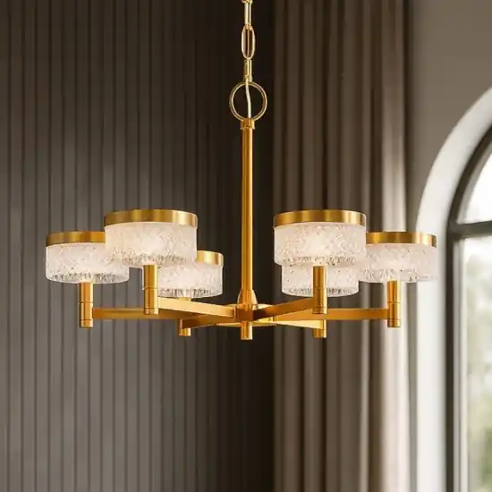 Compra Oggi Stesso Lampadario dorato per soggiorno led 38w 3000k