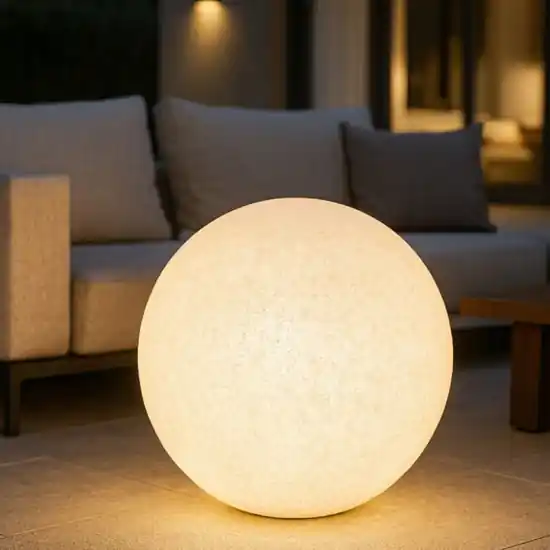 Acquista Ora Doris pt1 d48 lampada sfera per esterno bianca effetto granito