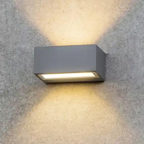 Novità Twin ap1 ideal lux applique da esterno g9 grigio ip44