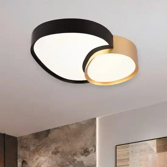 Prezzo Ridotto Plafoniera moderna led 21w cct 2700k a 6500k nero oro con telecomando