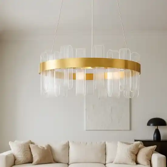 Lampadario elegante moderno per soggiorno dorato deisgn 3000k Miglior Prezzo