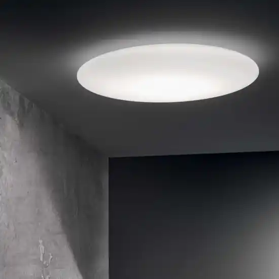 Level pl d40 ideal lux plafoniera a led 22w 3000k ovale 40cm vetro bianco Occasione Imperdibile