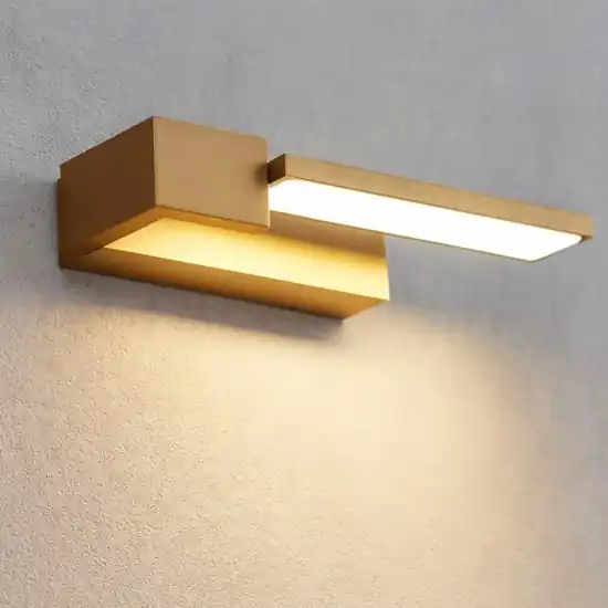 Applique da parete led 12w 3000k oro moderna orientabile Spedito Oggi