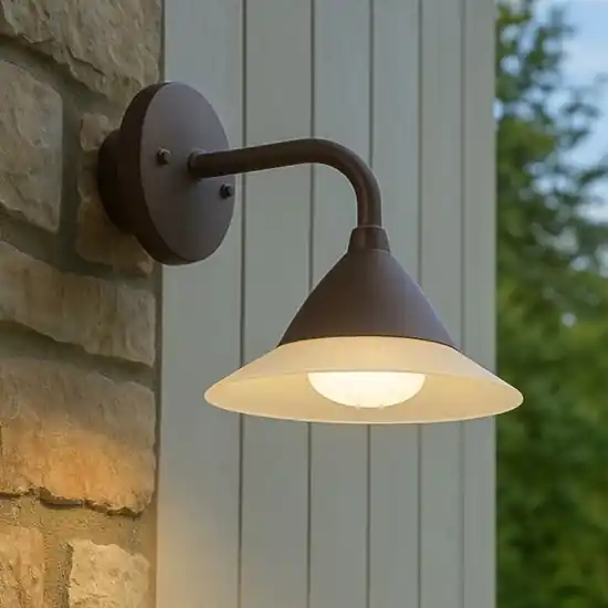 Applique esterni marrone moderna led 20w 4000k fp Offerta Lampo