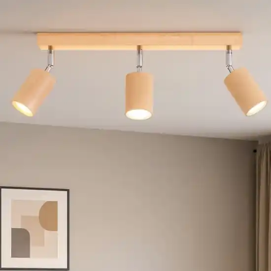 Nuova Collezione Plafoniera da soffitto per cucina in legno con faretti orientabili