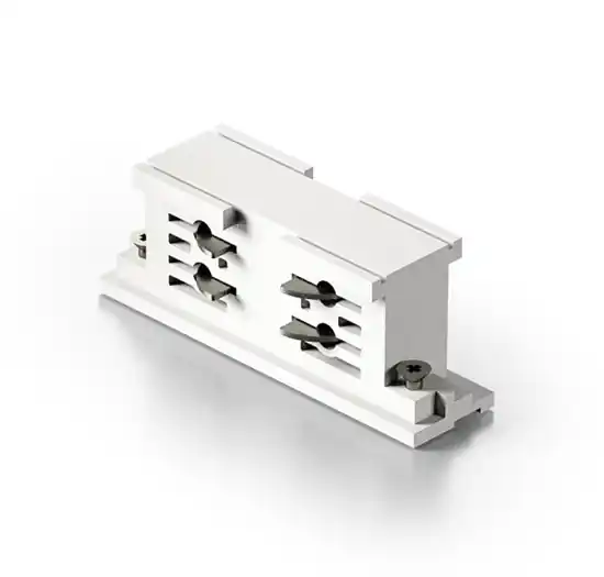 Giunto lineare bianco per connessione elettrica meccanica binario trifase gea luce Consegna Rapida