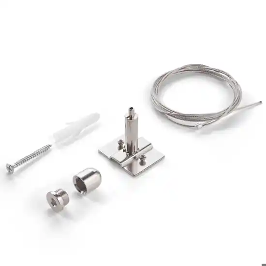 Prezzo Scontato Ideal lux accessorio kit cavo singolo acciaio senza rosone per binario nero a sospensione monofase