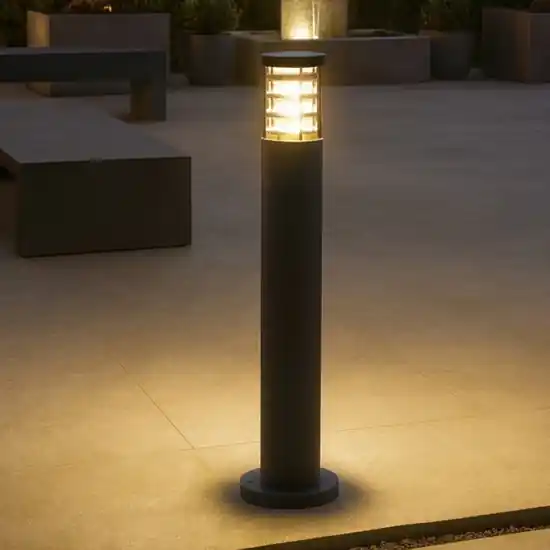 Scelto Dai Clienti Ideal lux tronco pt1 h80 nero lampioncino per esterni ip65